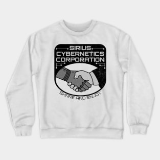 Sirius Cybernetics Corporation (black print, light distressing) Crewneck Sweatshirt